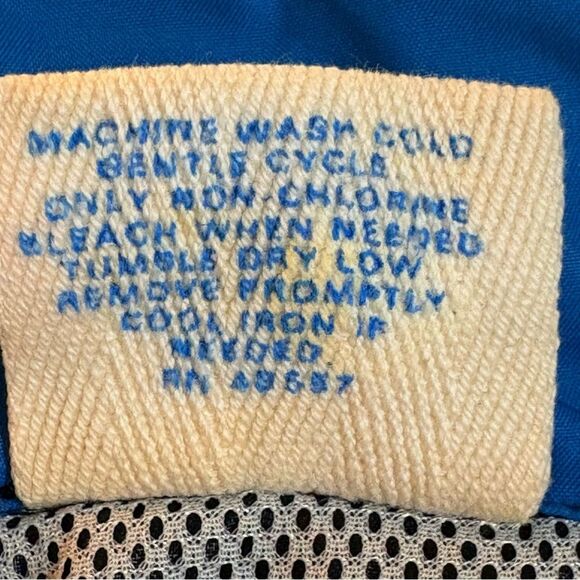 Cheetah Vintage Black Blue  Windbreaker Men L Full Zip Vinted Pockets Hood. - Picture 11 of 12